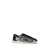 PINKO Silver Nylon Chunky Sneakers